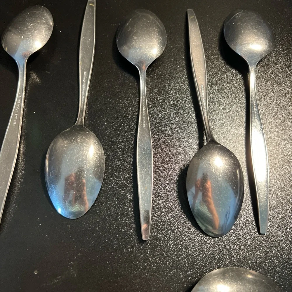 Carlton Stainless Woodcrest Flatware Japan Lot Of‎ 11 Soup Spoons
